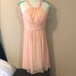 David’s Bridal petal pink bridesmaid dress